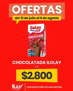 Super Nataly Ilolay leche chocolatada oferta