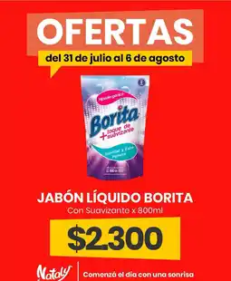 Super Nataly Borita jabón líquido oferta