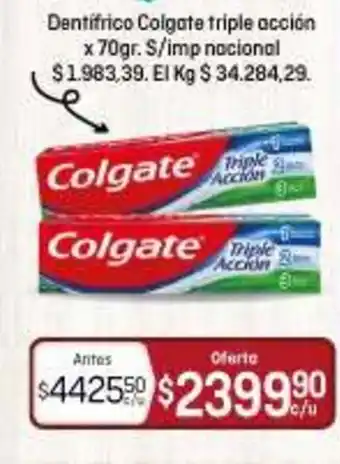 Colgate dentífrico triple acción