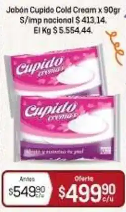El Nene Cupido jabón cold cream oferta