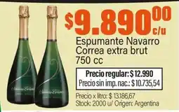Josimar Espumante navarro correa extra brut oferta