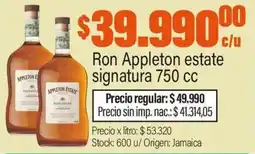 Josimar Ron Appleton estate signatura oferta