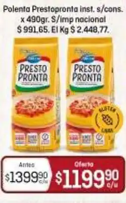 El Nene Presto pronta polenta oferta