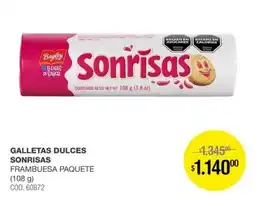 Atomo Conviene Bagley galletas dulces sonrisas frambuesa oferta
