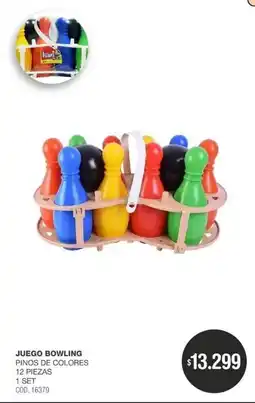 Atomo Conviene Juego bowling pinos de colores oferta