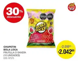 Atomo Conviene Bola loca chupetin frutilla o sandia oferta