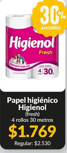 Supermercados Aiello Higienol papel higiénico (fresh) oferta