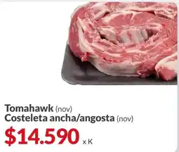 Supermercados Aiello Tomahawk costeleta ancha/angosta oferta