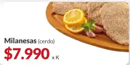 Supermercados Aiello Milanesas (cerdo) oferta