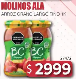 Masivos Molinosa arroz grano largo fino 1k oferta