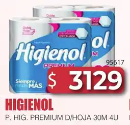 Masivos Higienol p. hig. premium d/hoja oferta