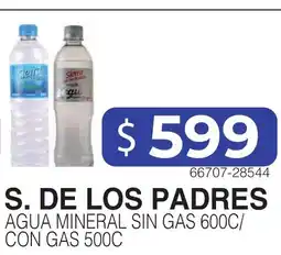 Masivos S. DE LOS PADRES AGUA MINERAL SIN GAS CON GAS oferta