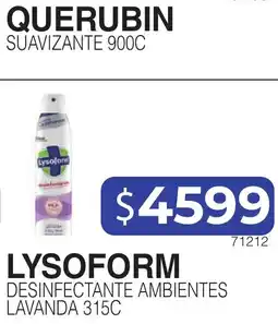 Masivos Lysoform desinfectante ambientes lavanda 315c oferta