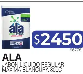 Masivos Ala jabon liquido regular maxima blancura 800c oferta