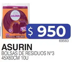 Masivos Asurin bolsas de residuos n°3 oferta