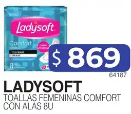 Masivos Ladysoft toallas femeninas comfort con alas 8u oferta