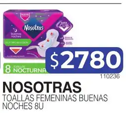 Masivos Nosotras toallas femeninas buenas noches 8u oferta