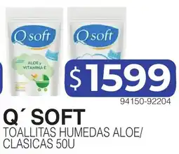 Masivos Q' soft toallitas humedas aloe/ clasicas oferta