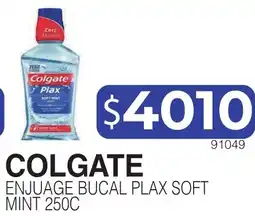 Masivos Colgate enjuage bucal plax soft mint oferta