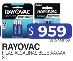Masivos Rayovac pilas alcalinas blue aa/aaa oferta