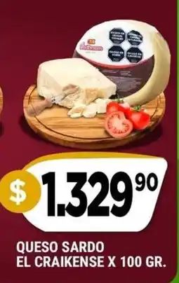 Supermercados Mayor El craikense queso sardo oferta