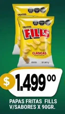 Supermercados Mayor Fills papas fritas oferta