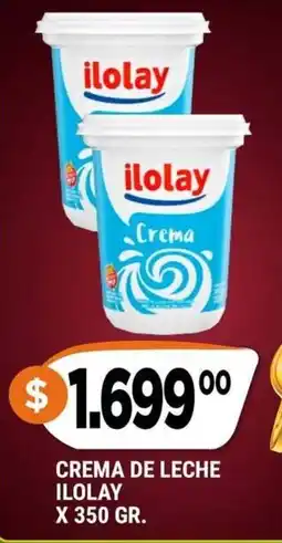 Supermercados Mayor Ilolay crema de leche oferta