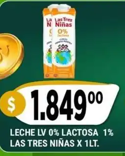 Supermercados Mayor Las tres niñas leche lv 0% lactosa 1% oferta