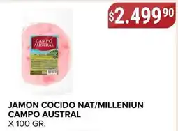 Supermercados Mayor Campo austral jamon cocido nat/millenium oferta