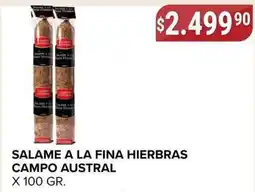 Supermercados Mayor Campo austral salame a la fina hierbas oferta