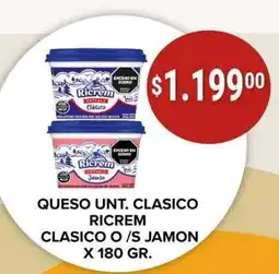Supermercados Mayor Ricrem queso unt. clasico oferta