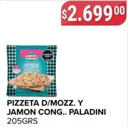 Supermercados Mayor Paladini pizzeta d/mozz. y jamon cong.. oferta