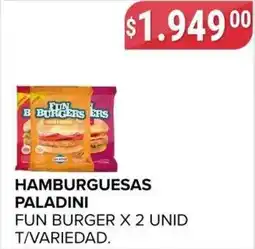 Supermercados Mayor Paladini hamburguesas fun burger oferta