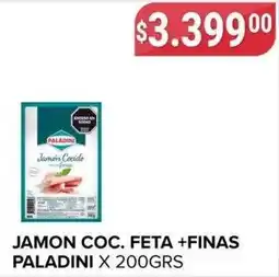 Supermercados Mayor Paladini jamon cocido feta +finas oferta