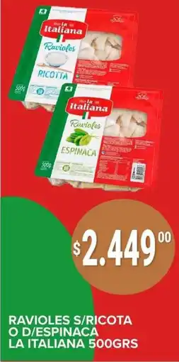 Supermercados Mayor La italiana ravioles oferta