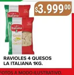 Supermercados Mayor La italiana ravioles 4 quesos oferta