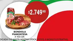 Supermercados Mayor Bondiola piamontesa oferta