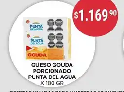 Supermercados Mayor Punta del agua queso gouda porcionado oferta