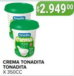 Supermercados Mayor Tonadita crema de leche light oferta