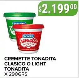 Supermercados Mayor Tonadita cremette clasico o light oferta
