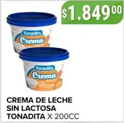 Supermercados Mayor Tonadita crema de leche sin lactosa oferta