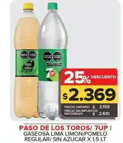 Carrefour Maxi Paso de los toros - gaseosa lima limon/pomelo regular/sin azucar oferta