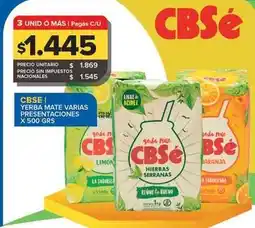 Carrefour Maxi Cbse - yerba mate oferta