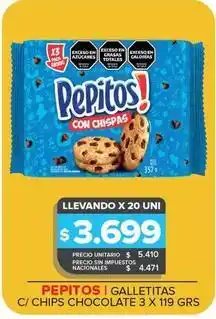 Carrefour Maxi Pepitos - galletittas c/chips chocolate oferta