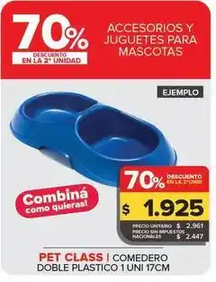 Carrefour Maxi Comedero doble plastico oferta
