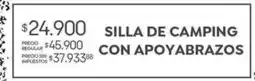Jumbo Silla de camping con apoyabrazos oferta