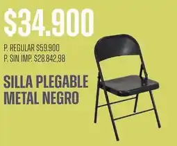 Supermercados Vea Negro - silla plegable metal negro oferta