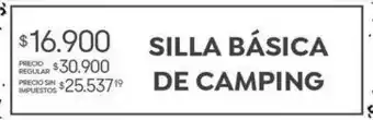 Silla básica de camping