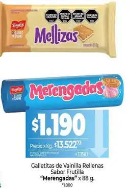 La Anonima Bagley - galletitas de vainilla rellenas sabor frutilla merengadas oferta