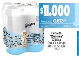 La Anonima Quilmes - cerveza clásica pack x 4 latas oferta